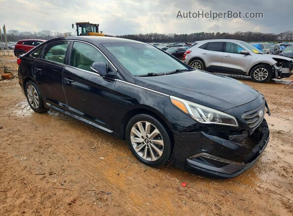 5NPE34AF8GH261770 2016 HYUNDAI SONATA Черный Передняя правая четверть