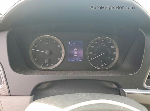 5NPE34AF8GH318775 2016 HYUNDAI SONATA Black Widok zestawu wskaźników