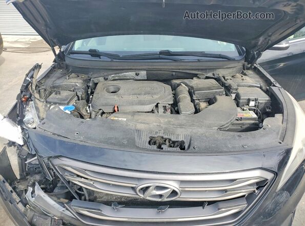 5NPE34AF8GH318775 2016 HYUNDAI SONATA Black Widok wnętrza z tyłu