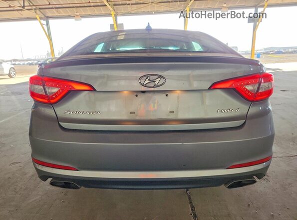5NPE34AF8HH464708 2017 HYUNDAI SONATA Серебряный Вид сзади
