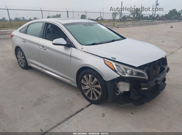5NPE34AF8HH470315 2017 HYUNDAI SONATA Серебряный Передняя правая четверть