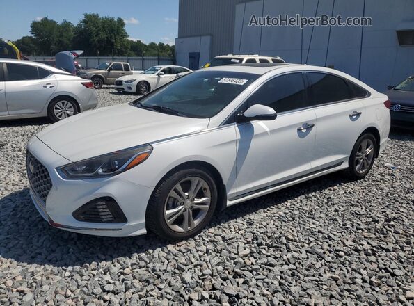5NPE34AF8KH773182 2019 HYUNDAI SONATA Белый Передняя левая четверть