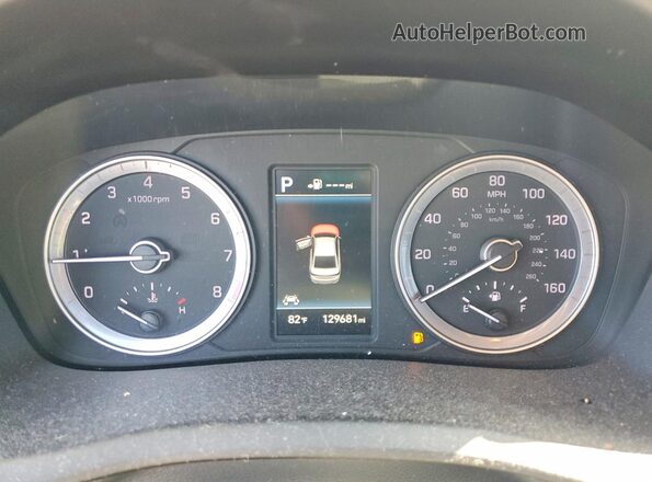5NPE34AF8KH793674 2019 HYUNDAI SONATA Серебряный Вид щитка приборов