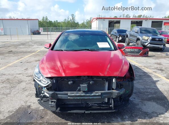 5NPE34AF8KH802292 2019 HYUNDAI SONATA Красный Вид спереди