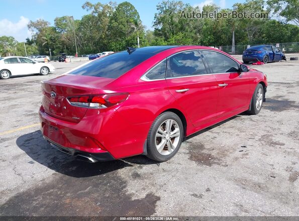 5NPE34AF8KH802292 2019 HYUNDAI SONATA Красный Задняя правая четверть