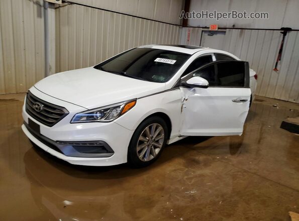 5NPE34AF9HH484854 2017 HYUNDAI SONATA Белый Передняя левая четверть