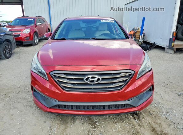 5NPE34AF9HH493943 2017 HYUNDAI SONATA Бордовый Вид спереди