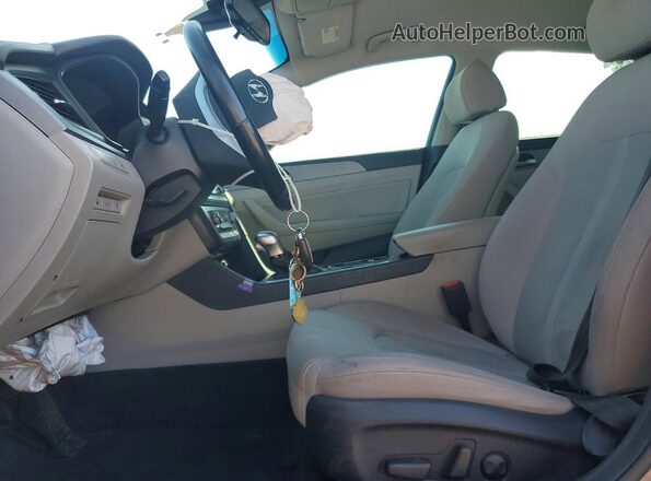 5NPE34AF9KH757797 2019 HYUNDAI SONATA Серый Вид салона спереди