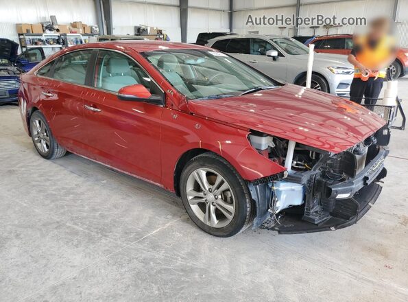 5NPE34AFXJH664656 2018 HYUNDAI SONATA Red Front right