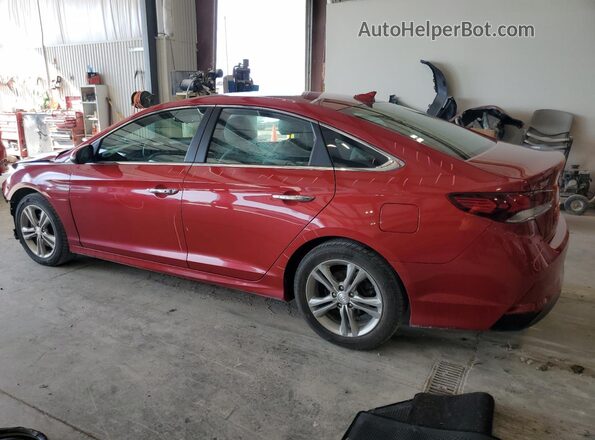 5NPE34AFXJH664656 2018 HYUNDAI SONATA Red Rear left