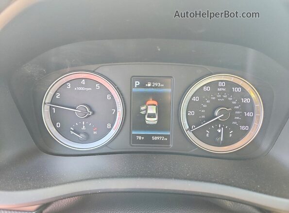 5NPE34AFXJH691999 2018 HYUNDAI SONATA Красный Вид щитка приборов