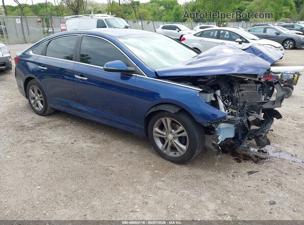 5NPE34AFXKH732794 2019 HYUNDAI SONATA Dark Blue Передняя правая четверть