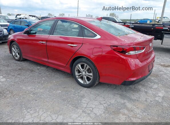 5NPE34AFXKH755735 2019 HYUNDAI SONATA Красный Задняя левая четверть