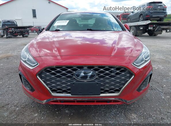 5NPE34AFXKH755735 2019 HYUNDAI SONATA Красный Вид щитка приборов