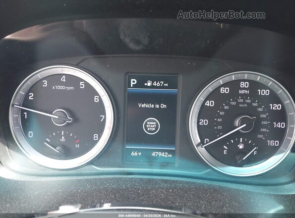5NPE34AFXKH755735 2019 HYUNDAI SONATA Красный Вид задних сидений