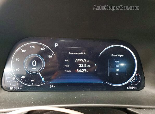 5NPEF4JA0MH090228 2021 HYUNDAI SONATA Белый Вид щитка приборов