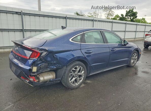 5NPEF4JA4MH102798 2021 HYUNDAI SONATA Blue Rear right