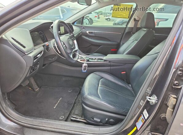 5NPEH4J22MH095434 2021 HYUNDAI SONATA Серый Вид салона спереди