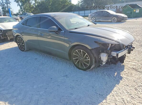 5NPEH4J28LH060685 2020 HYUNDAI SONATA Серый Передняя правая четверть
