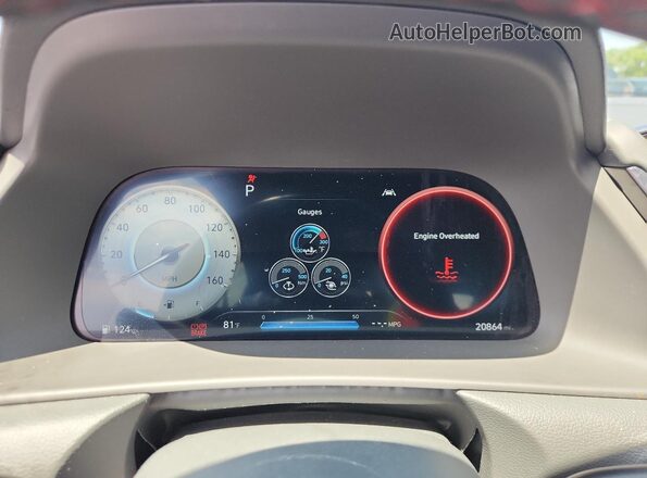 5NPEK4JC2NH138097 2022 HYUNDAI SONATA Gray Вид щитка приладів