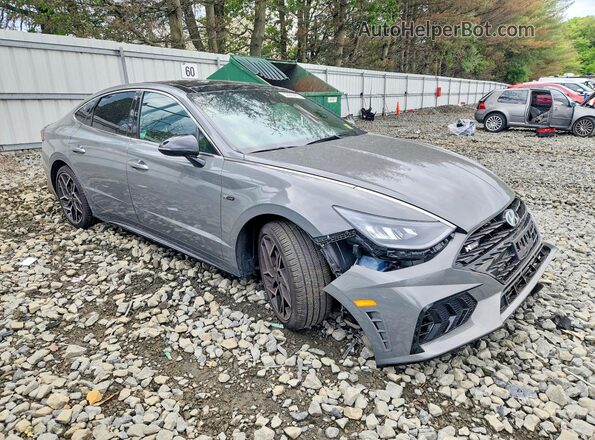 5NPEK4JC3MH110758 2021 HYUNDAI SONATA Gray Front right