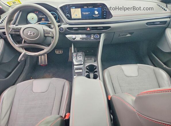 5NPEK4JC3MH110758 2021 HYUNDAI SONATA Gray Dashboard view