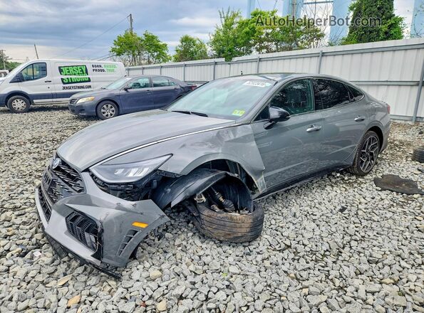 5NPEK4JC3MH110758 2021 HYUNDAI SONATA Gray Front left