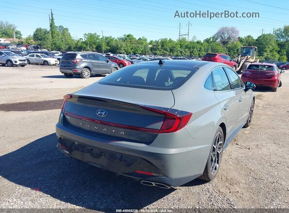 5NPEK4JC8MH108505 2021 HYUNDAI SONATA Серый Задняя правая четверть