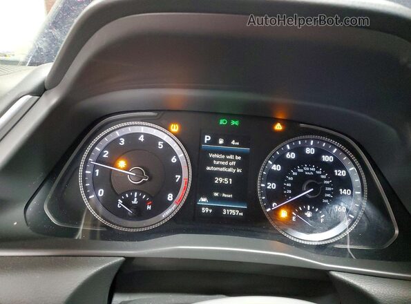 5NPEL4JAXLH055235 2020 HYUNDAI SONATA Blue Widok zestawu wskaźników