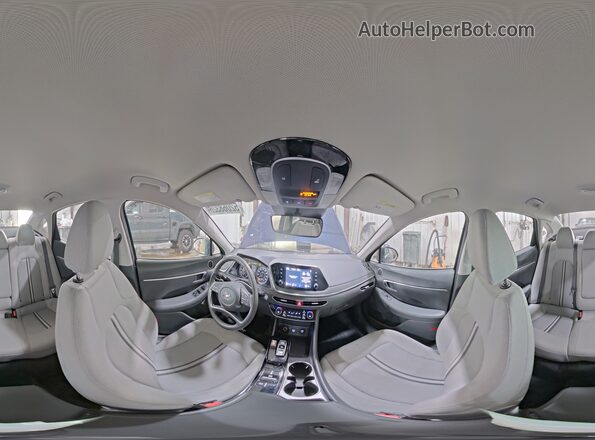 5NPEL4JAXLH055235 2020 HYUNDAI SONATA Blue Widok naklejki z numerem VIN