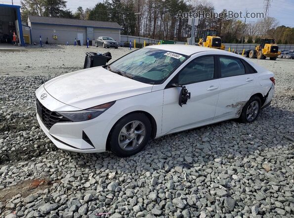 5NPLL4AG1MH048459 2021 HYUNDAI ELANTRA White წინა მარცხენა ხედი სამი მეოთხედიდან