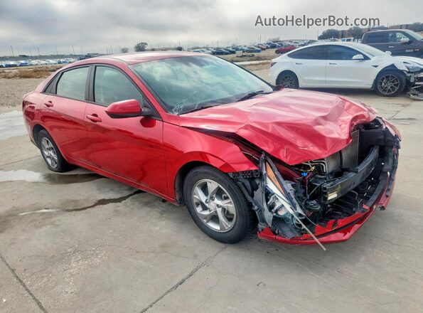 5NPLL4AG3MH043733 2021 HYUNDAI ELANTRA Красный Передняя правая четверть