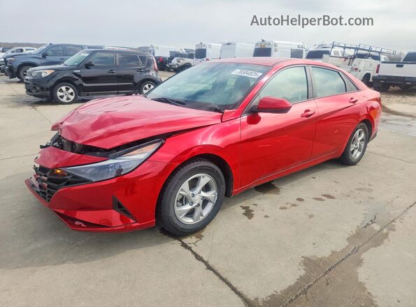 5NPLL4AG3MH043733 2021 HYUNDAI ELANTRA Красный Передняя левая четверть