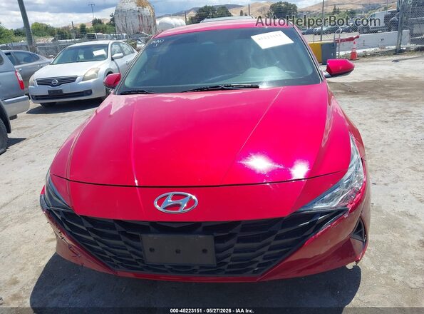 5NPLL4AG5MH049484 2021 HYUNDAI ELANTRA Красный Вид щитка приборов