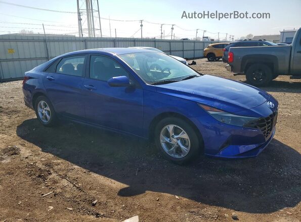 5NPLL4AG8MH015054 2021 HYUNDAI ELANTRA Синий Передняя правая четверть