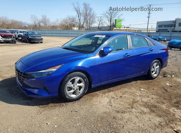 5NPLL4AG8MH015054 2021 HYUNDAI ELANTRA Синий Передняя левая четверть