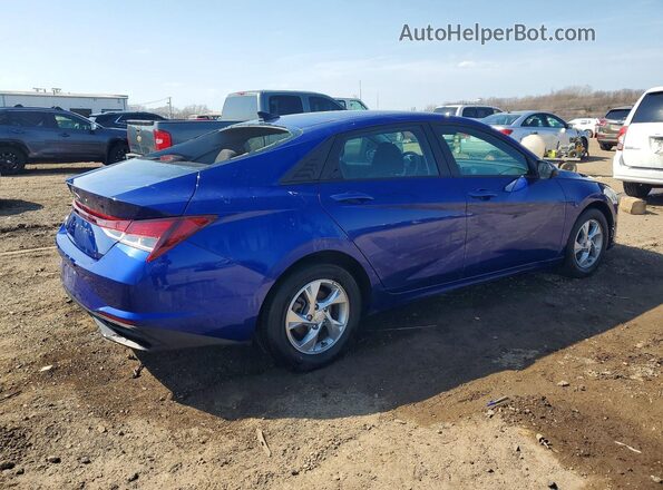 5NPLL4AG8MH015054 2021 HYUNDAI ELANTRA Синий Задняя правая четверть