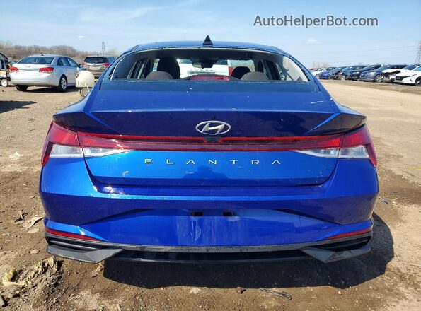 5NPLL4AG8MH015054 2021 HYUNDAI ELANTRA Синий Вид сзади