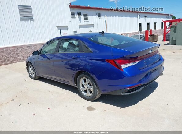 5NPLL4AG8MH045980 2021 HYUNDAI ELANTRA Синий Задняя левая четверть
