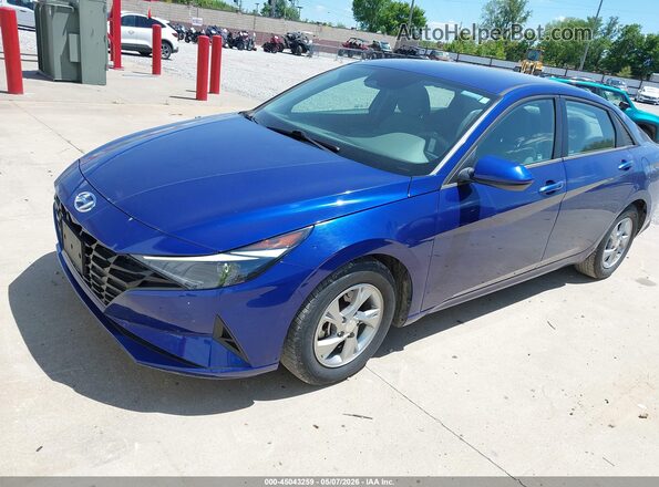 5NPLL4AG8MH045980 2021 HYUNDAI ELANTRA Синий Передняя левая четверть