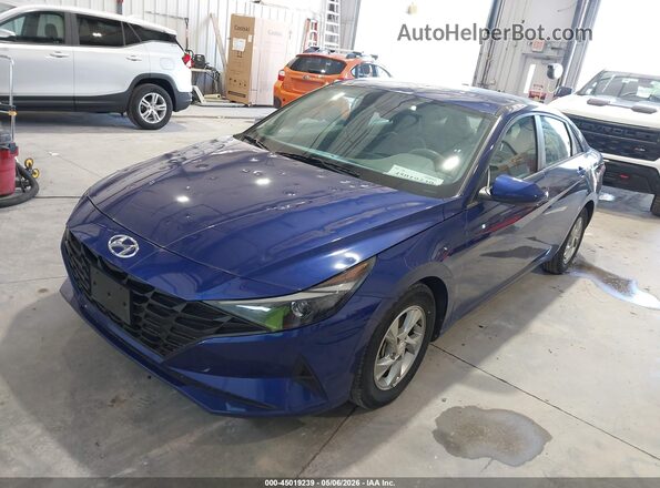 5NPLL4AGXMH047388 2021 HYUNDAI ELANTRA Синий Передняя левая четверть