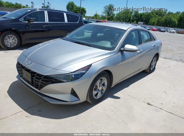 5NPLL4AGXMH049352 2021 HYUNDAI ELANTRA Серебряный Передняя левая четверть