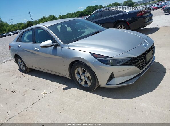 5NPLL4AGXMH049352 2021 HYUNDAI ELANTRA Серебряный Передняя правая четверть