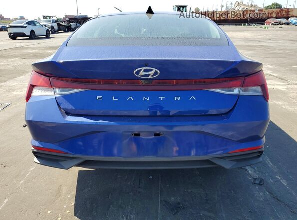 5NPLM4AG1MH008699 2021 HYUNDAI ELANTRA Синий Вид сзади