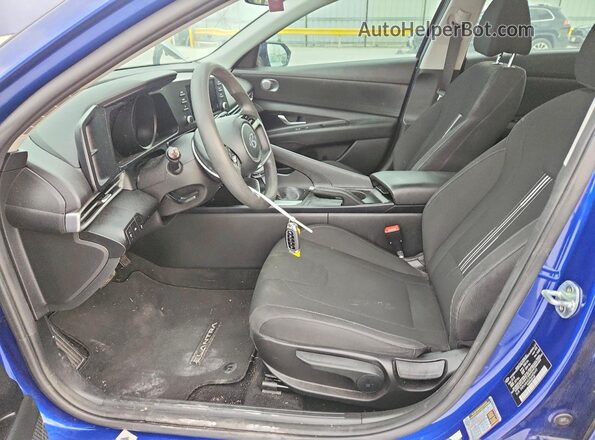 5NPLM4AG7MH036412 2021 HYUNDAI ELANTRA Blue Widok wnętrza z przodu
