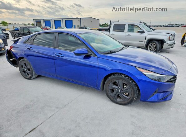 5NPLM4AG7MH036412 2021 HYUNDAI ELANTRA Blue Przód prawy