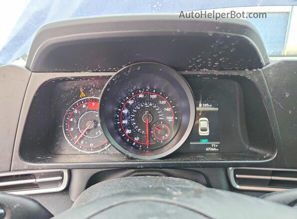 5NPLM4AG7MH036412 2021 HYUNDAI ELANTRA Blue Widok zestawu wskaźników