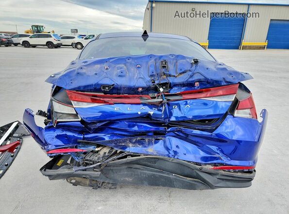 5NPLM4AG7MH036412 2021 HYUNDAI ELANTRA Blue Widok z tyłu