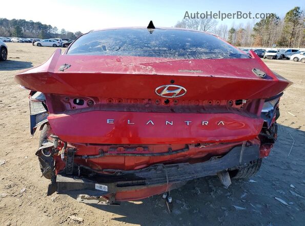 5NPLM4AG8MH017979 2021 HYUNDAI ELANTRA Красный Вид сзади
