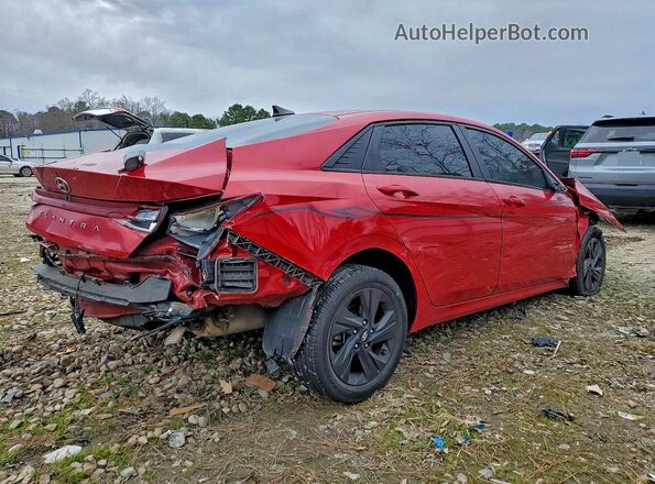 5NPLM4AG8MH017979 2021 HYUNDAI ELANTRA Красный Задняя правая четверть